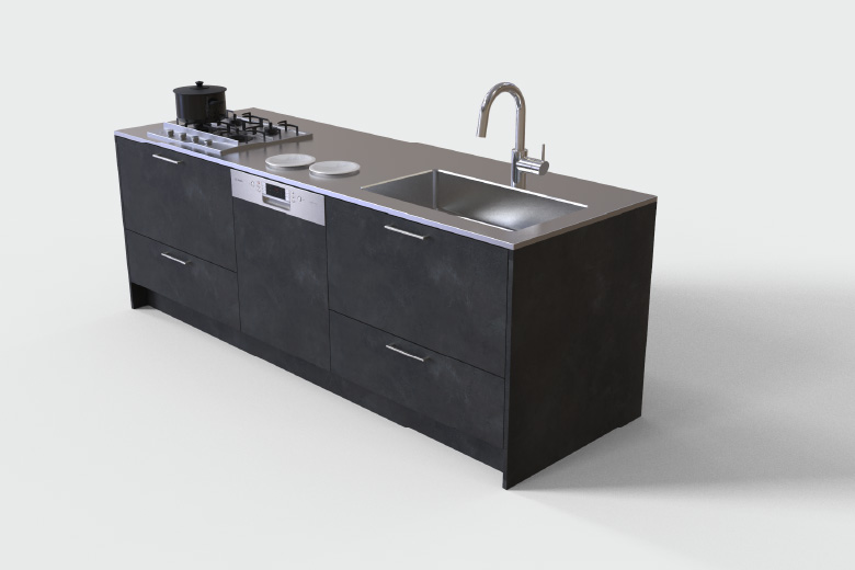 Toughカラーのキッチン